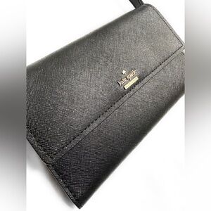 KATE SPADE Leather Shoulder Trifold clutch Wallet Large